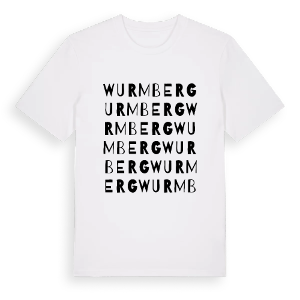 Wurmberg ordlek t-shirt – ekologisk bomull t-shirt från Pinshirt