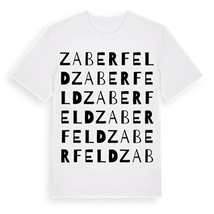 Zaberfeld ordlek t-shirt – ekologisk bomull t-shirt från Pinshirt