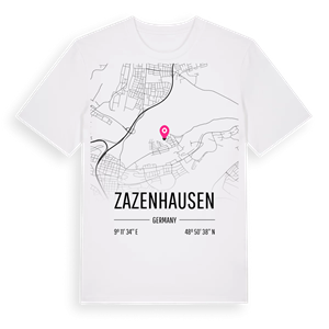 Zazenhausen karta t-shirt – ekologisk bomull t-shirt från Pinshirt