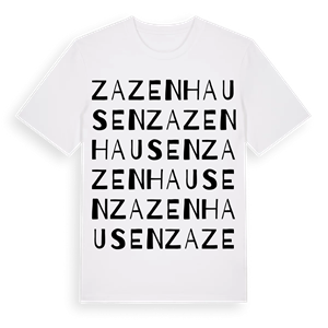 Zazenhausen ordlek t-shirt – ekologisk bomull t-shirt från Pinshirt