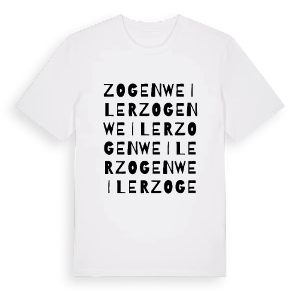 Zogenweiler ordlek t-shirt – ekologisk bomull t-shirt från Pinshirt