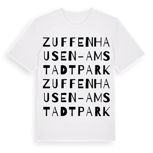 Zuffenhausen-Am Stadtpark ordlek t-shirt – ekologisk bomull t-shirt från Pinshirt
