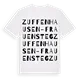 Zuffenhausen-Frauensteg ordlek t-shirt