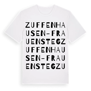 Zuffenhausen-Frauensteg ordlek t-shirt – ekologisk bomull t-shirt från Pinshirt