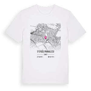 17 Eylül Mahallesi karta t-shirt – ekologisk bomull t-shirt från Pinshirt