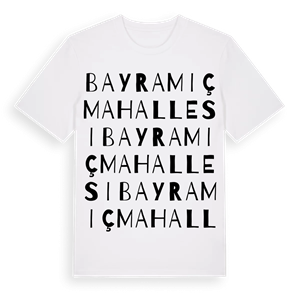 Bayramiç Mahallesi ordlek t-shirt – ekologisk bomull t-shirt från Pinshirt