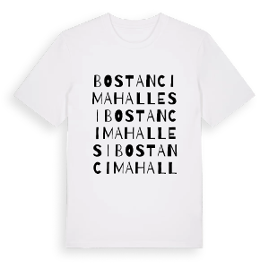 Bostancı Mahallesi ordlek t-shirt – ekologisk bomull t-shirt från Pinshirt