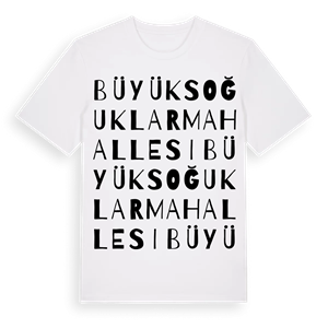 Büyüksoğuklar Mahallesi ordlek t-shirt – ekologisk bomull t-shirt från Pinshirt
