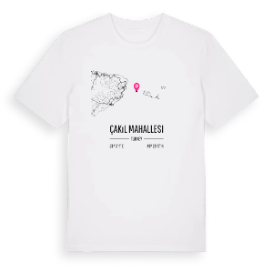 Çakıl Mahallesi karta t-shirt – ekologisk bomull t-shirt från Pinshirt