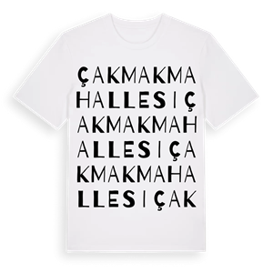 Çakmak Mahallesi ordlek t-shirt – ekologisk bomull t-shirt från Pinshirt
