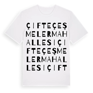 Çifteçeşmeler Mahallesi ordlek t-shirt – ekologisk bomull t-shirt från Pinshirt