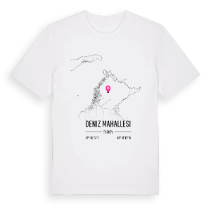 Deniz Mahallesi karta t-shirt – ekologisk bomull t-shirt från Pinshirt