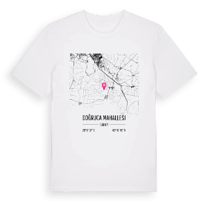 Doğruca Mahallesi karta t-shirt – ekologisk bomull t-shirt från Pinshirt