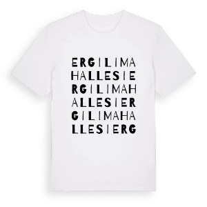 Ergili Mahallesi ordlek t-shirt – ekologisk bomull t-shirt från Pinshirt
