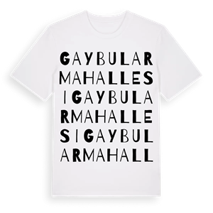 Gaybular Mahallesi ordlek t-shirt – ekologisk bomull t-shirt från Pinshirt