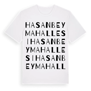 Hasanbey Mahallesi ordlek t-shirt – ekologisk bomull t-shirt från Pinshirt