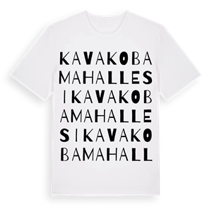 Kavakoba Mahallesi ordlek t-shirt – ekologisk bomull t-shirt från Pinshirt