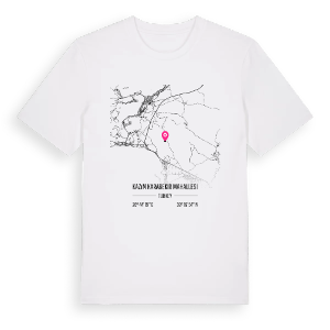 Kazım Karabekir Mahallesi karta t-shirt – ekologisk bomull t-shirt från Pinshirt