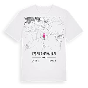 Keçeler Mahallesi karta t-shirt – ekologisk bomull t-shirt från Pinshirt