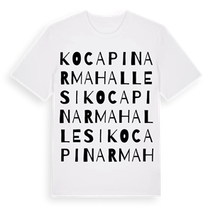 Kocapınar Mahallesi ordlek t-shirt – ekologisk bomull t-shirt från Pinshirt