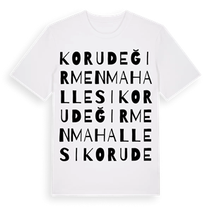 Koru Değirmen Mahallesi ordlek t-shirt – ekologisk bomull t-shirt från Pinshirt