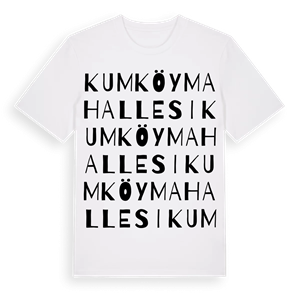 Kumköy Mahallesi ordlek t-shirt – ekologisk bomull t-shirt från Pinshirt