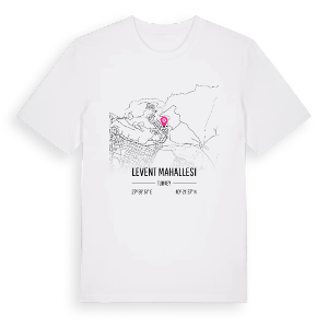 Levent Mahallesi karta t-shirt – ekologisk bomull t-shirt från Pinshirt