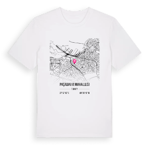 Paşabayır Mahallesi karta t-shirt – ekologisk bomull t-shirt från Pinshirt