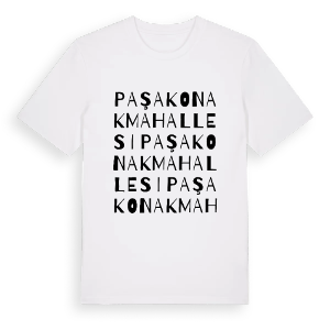 Paşakonak Mahallesi ordlek t-shirt – ekologisk bomull t-shirt från Pinshirt