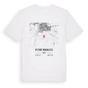 Plevne Mahallesi karta t-shirt – ekologisk bomull t-shirt från Pinshirt