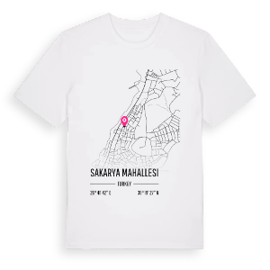 Sakarya Mahallesi karta t-shirt – ekologisk bomull t-shirt från Pinshirt