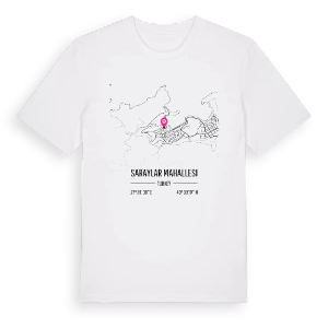 Saraylar Mahallesi karta t-shirt – ekologisk bomull t-shirt från Pinshirt
