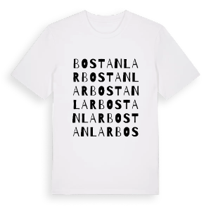 Bostanlar ordlek t-shirt – ekologisk bomull t-shirt från Pinshirt