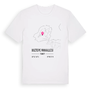 Boztepe Mahallesi karta t-shirt – ekologisk bomull t-shirt från Pinshirt
