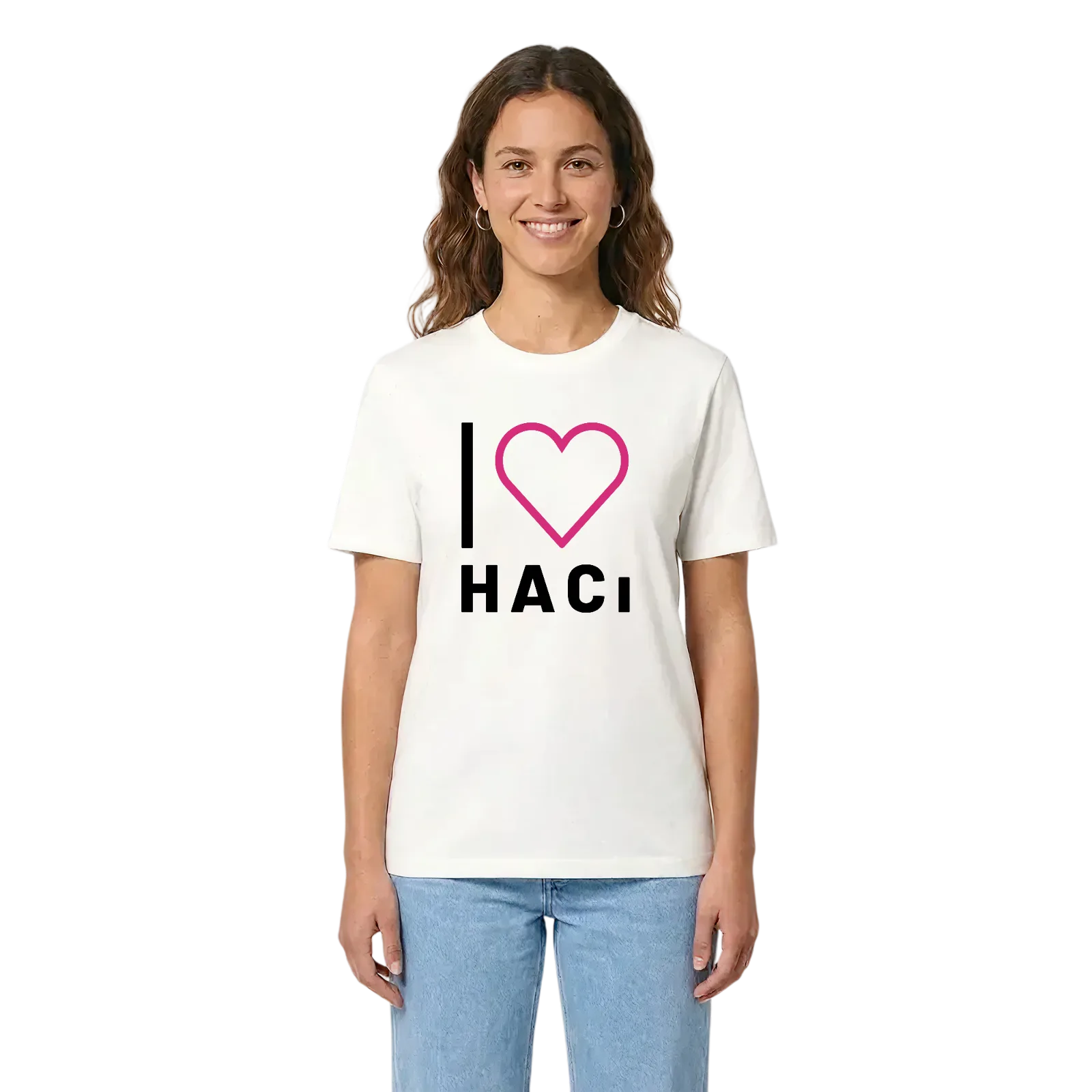 Jag älskar Hacı t-shirt stort tryck – White, i miljö