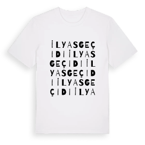 İlyasgeçidi ordlek t-shirt – ekologisk bomull t-shirt från Pinshirt