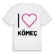 Jag älskar Kömeç t-shirt stort tryck