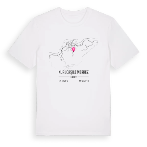 Kurucaşile Merkez karta t-shirt – ekologisk bomull t-shirt från Pinshirt