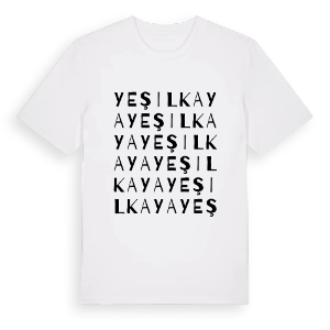 Yeşilkaya ordlek t-shirt – ekologisk bomull t-shirt från Pinshirt