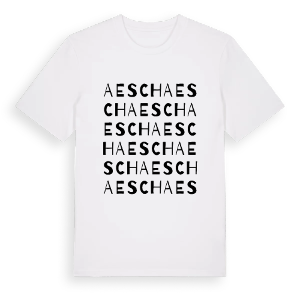 Aesch ordlek t-shirt – ekologisk bomull t-shirt från Pinshirt