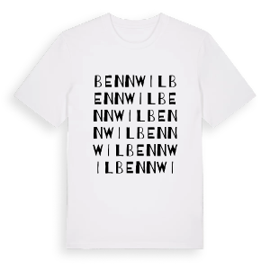 Bennwil ordlek t-shirt – ekologisk bomull t-shirt från Pinshirt