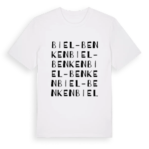 Biel-Benken ordlek t-shirt – ekologisk bomull t-shirt från Pinshirt