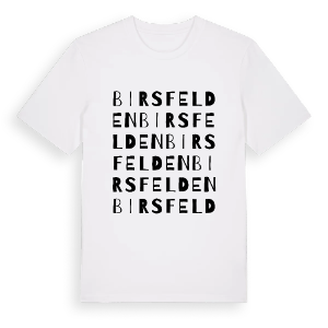 Birsfelden ordlek t-shirt – ekologisk bomull t-shirt från Pinshirt