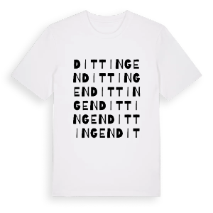 Dittingen ordlek t-shirt – ekologisk bomull t-shirt från Pinshirt
