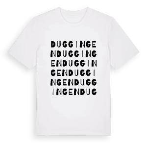 Duggingen ordlek t-shirt – ekologisk bomull t-shirt från Pinshirt