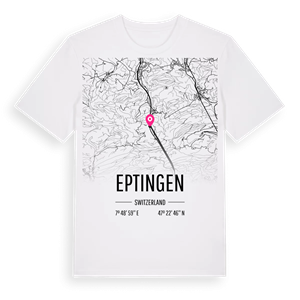 Eptingen karta t-shirt – ekologisk bomull t-shirt från Pinshirt