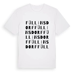 Füllinsdorf ordlek t-shirt – ekologisk bomull t-shirt från Pinshirt
