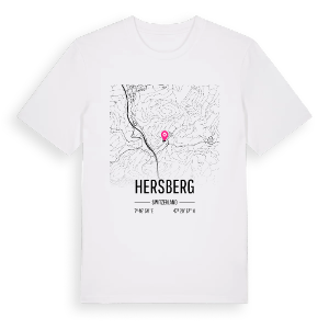 Hersberg karta t-shirt – ekologisk bomull t-shirt från Pinshirt