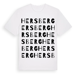 Hersberg ordlek t-shirt – ekologisk bomull t-shirt från Pinshirt