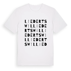 Liedertswil ordlek t-shirt – ekologisk bomull t-shirt från Pinshirt
